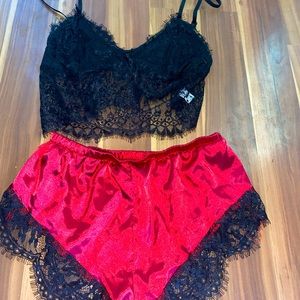 Silk lingerie pajamas